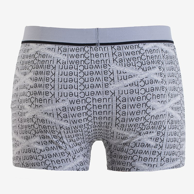 Világosszürke férfi boxer, PLUS SIZE felirattal - Fehérnemű