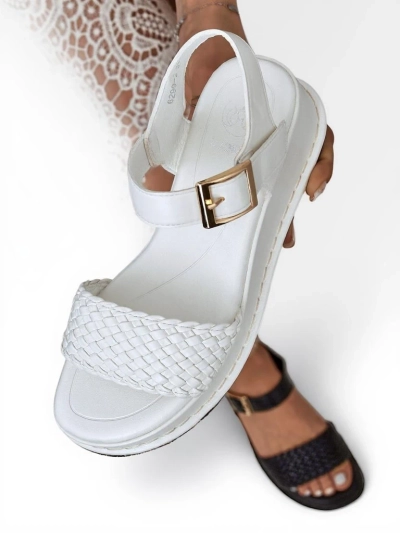 Királyi divat női platform szandál fonott pánttal Fiolle