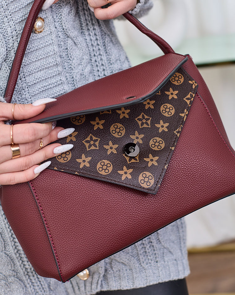 Royalfashion Maroon női kézitáska