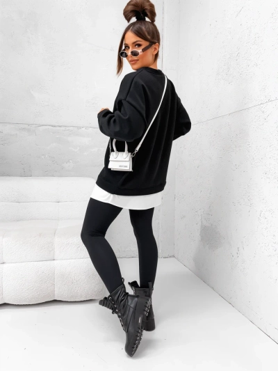 Royalfashion Női pamut pulóver leválasztható alsó résszel