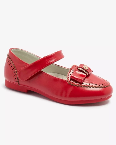 Piros lánycipő masnival Proya- Footwear