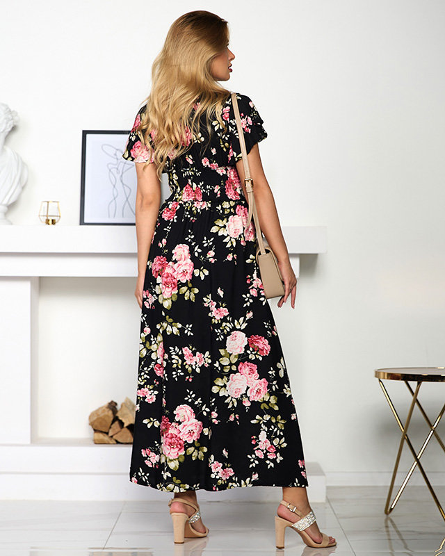 Légies fekete női ruha rövid ujjal - Ruházat