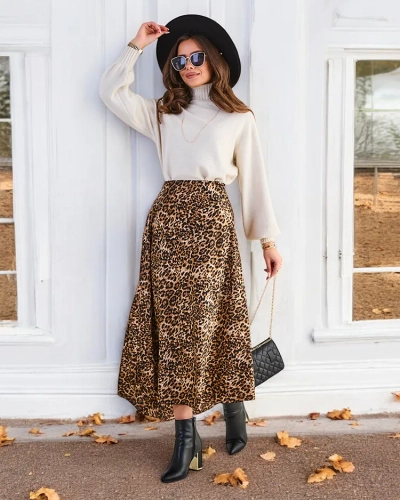 Royalfashion Női midi szoknya printtel