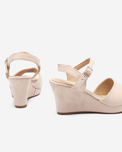 OUTLET Bézs színű női ékszandál Nalem - Footwear