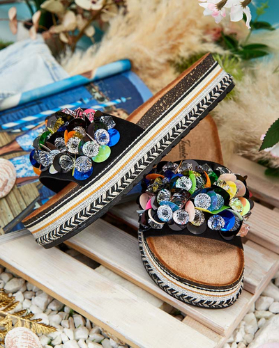 Royalfashion Női Loassa strasszos flip-flop