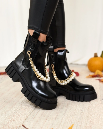 Royalfashion Fekete női csizma Zifosca