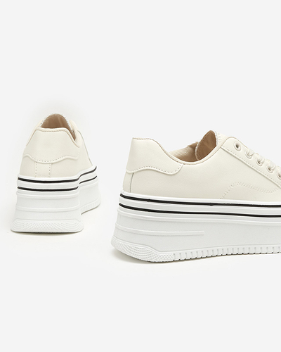 Női krémszínű sportcipő a'la sneakers Aniel - Lábbeli