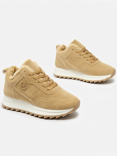 Royalfashion Világosbarna női szigetelt sportcipő Lahho