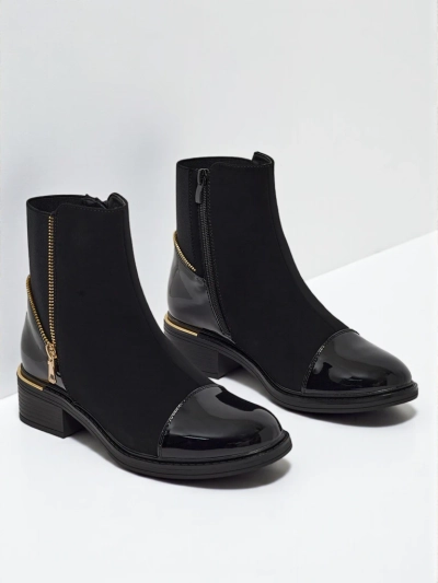 Selyrix női eco bőr bokacsizma