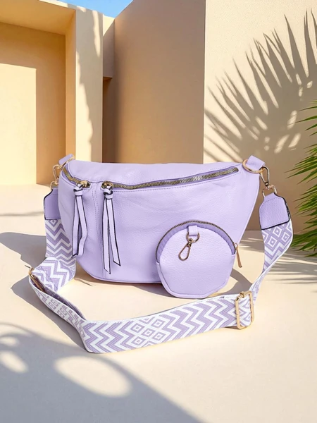 Royalfashion Félkör alakú, kis női kézitáska öko bőrből Velia Cuve