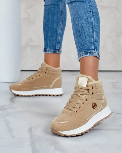 Royalfashion Melegített női tornacipő szőrmével Casill