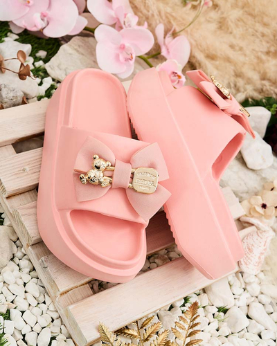 Royalfashion Női gumi flip-flop díszes masnival Apis