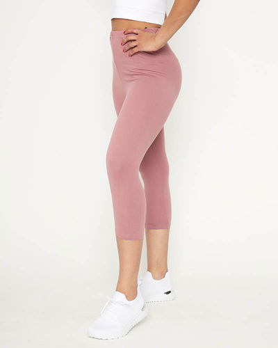 Rózsaszín női 3/4 kerékpáros leggings - Ruházat