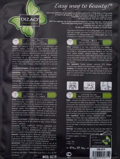 DIZAO - Szérum és maszk szett Koenzim Q10 és kollagén 6g+36g x 10db