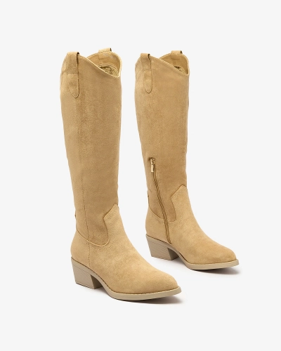 Royalfashion Női szigetelt csizma camel színben Comfy Elegance