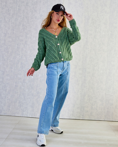 Royalfashion Női kötött pulóver gombokkal