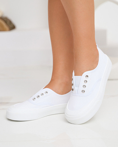 OUTLET Női fehér tornacipő vastagabb talppal Askol- Cipők