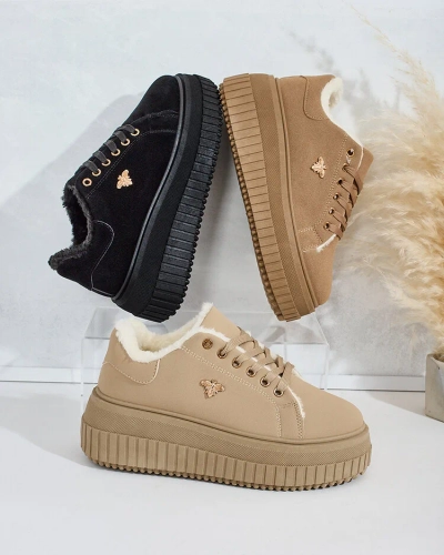 Royalfashion Melegített női tornacipő szőrmével Noxu