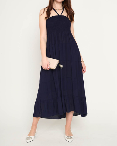 Navy midi ruha PLUSZ MÉRET - Ruházat
