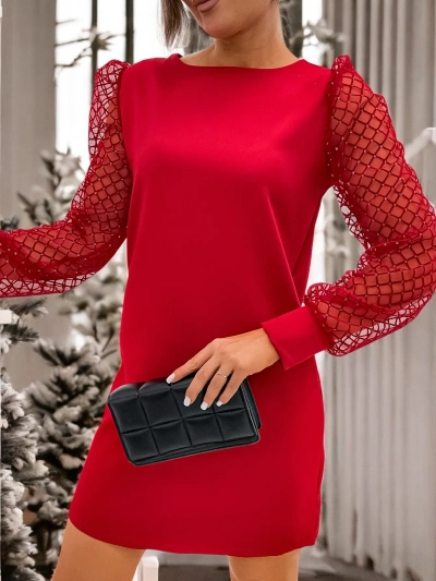 Royalfashion Klasszikus térdig érő női fekete ruha