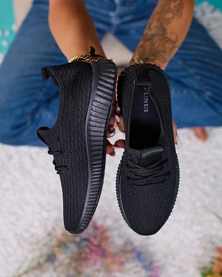Fekete női szövet sportcipő Vobbu- Footwear