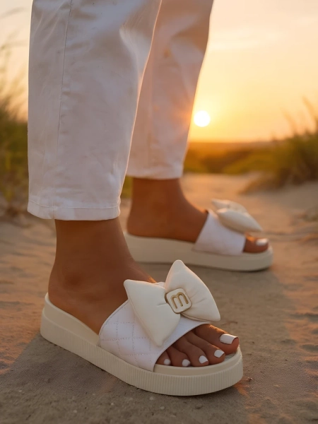 Royalfashion Női platform papucs masnival Mivo Jump