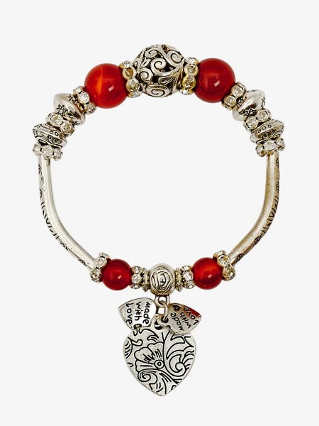 Női karkötő szívecskékkel Heart Glitz