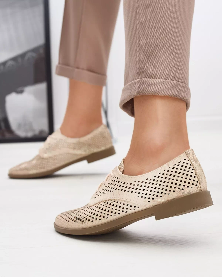 Rózsaszín női áttört cipő Kotniso - Lábbeli