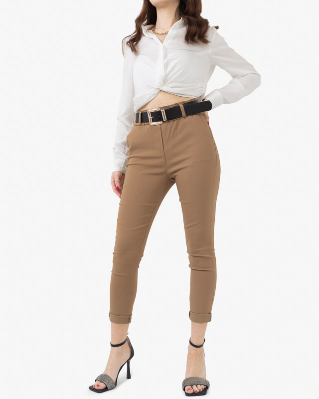 Női fekete öv arany csattal cirkóniával - Kiegészítők