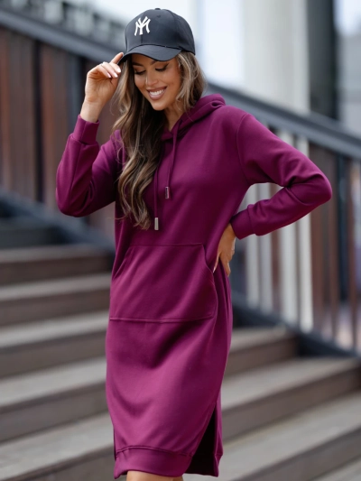 Royalfashion Kapucnis viszkóz ruha