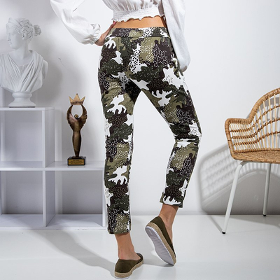 Zöld női camo nadrág - Ruházat