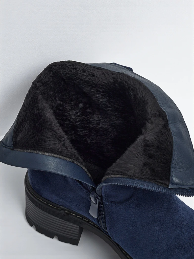 Magas szárú női öko velúr bokacsizma Carmine