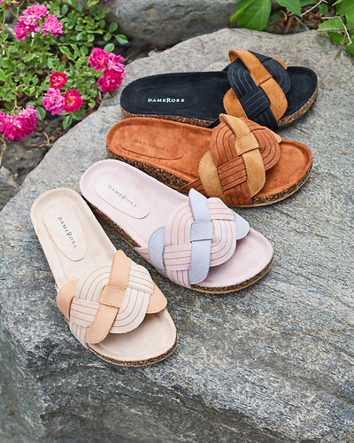 Női öko-velúr barna Zapri papucs - Lábbeli