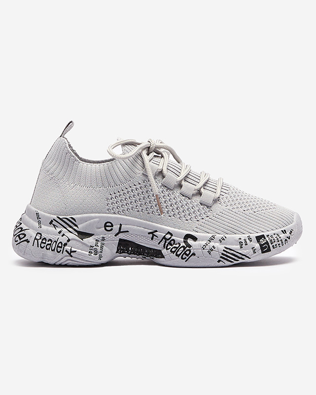 Szürke női slip-on sportcipő Kejini felirattal - Lábbeli