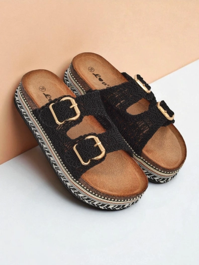 Royalfashion Női platform szandál csatokkal CorkStyle