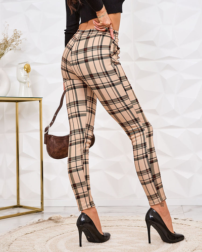 Royalfashion Melegített kockás női teggings