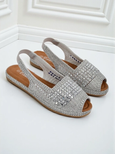 Royalfashion Női Belle Sparkle cirkónia köves espadrilles szandál