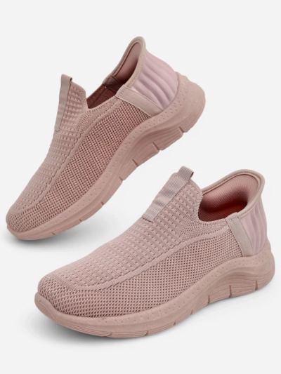 Apollo Rosa női sneakerek – rózsaszín slip-on szövetcipő lapos talpon