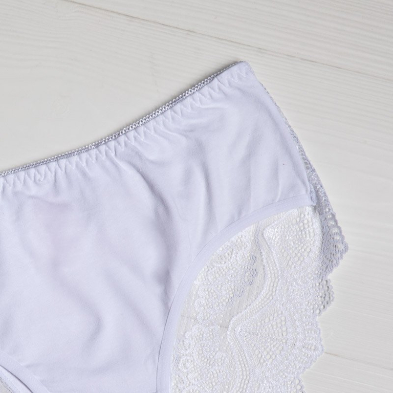 Női fehér pamut bugyi PLUS SIZE - Fehérnemű