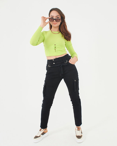 Fekete női cargo nadrág - Ruházat