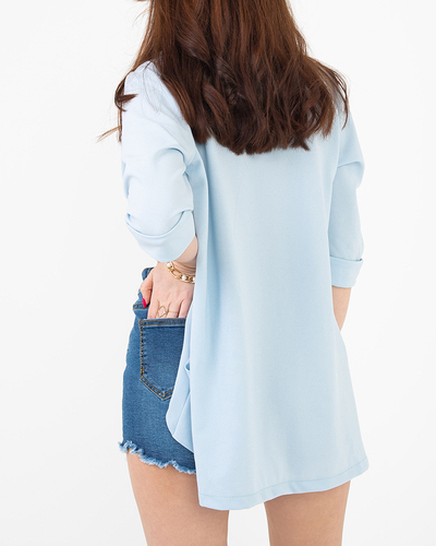 Női kék köpeny rögzítés nélkül - Ruházat