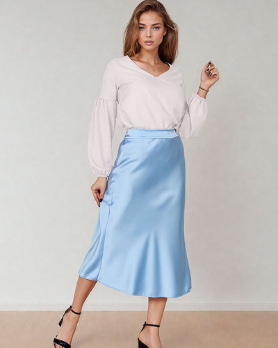 Royalfashion Női midi szoknya a'la szatén