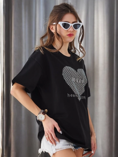 Royalfashion Női Póló LOVE Strasszokkal