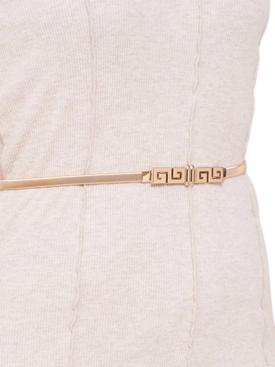 Minerva Elegante arany fém női öv görög motívummal, 64-100 cm