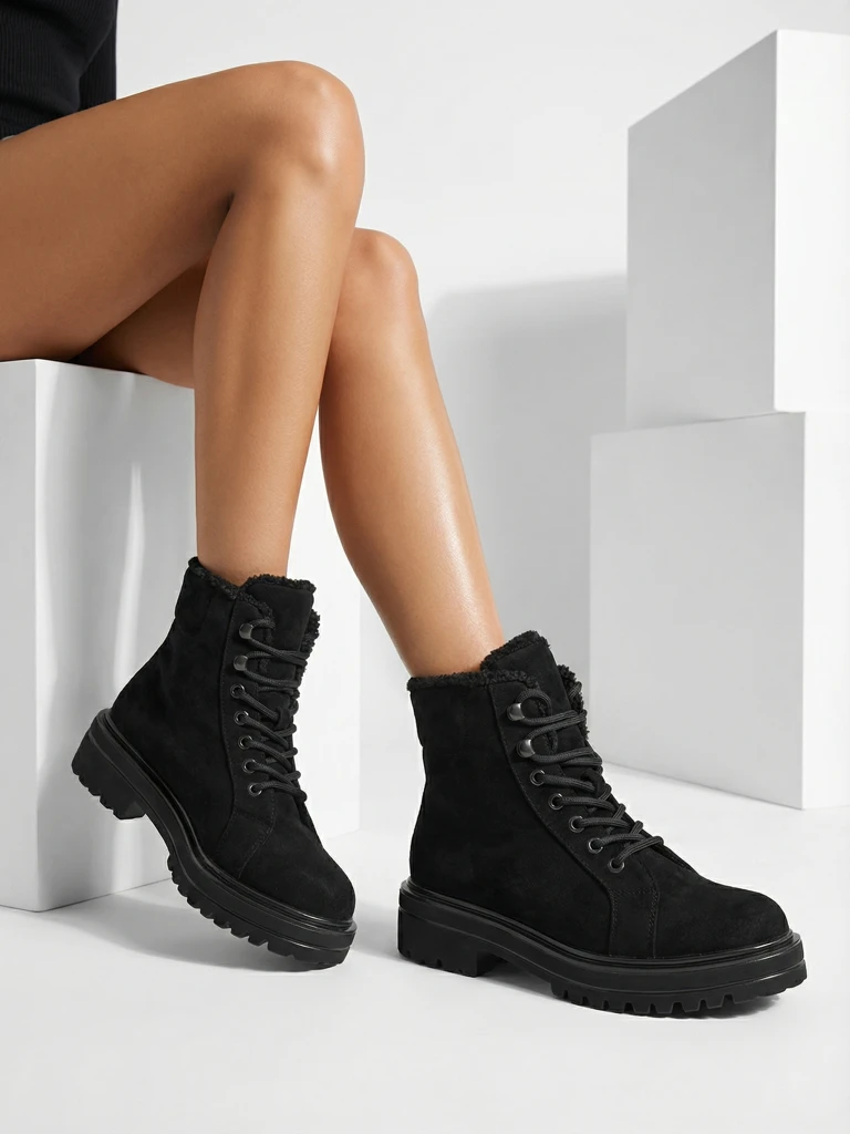 Royalfashion Női fűzős bokacsizma Vesot