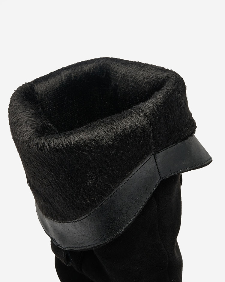 Royalfashion Fekete női csizma a'la cowgirls Tegona