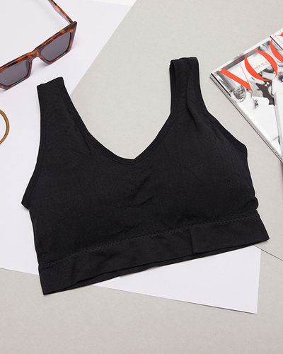 Női fekete sportmelltartó - Fehérnemű