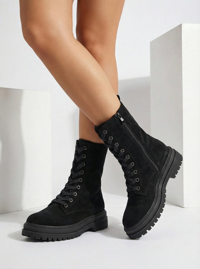 Női öko velúr worker stílusú bokacsizma Molistea