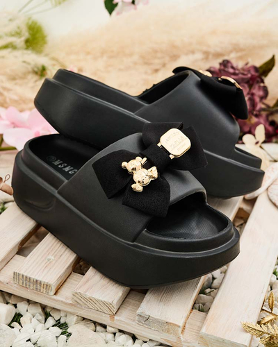 Royalfashion Női gumi flip-flop díszes masnival Apis