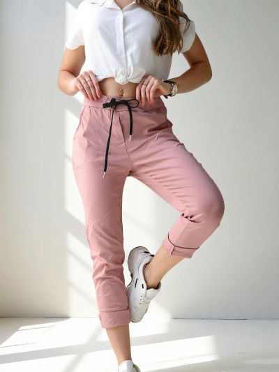 Royalfashion Női viszkóz skinny nadrág derékmegkötővel
